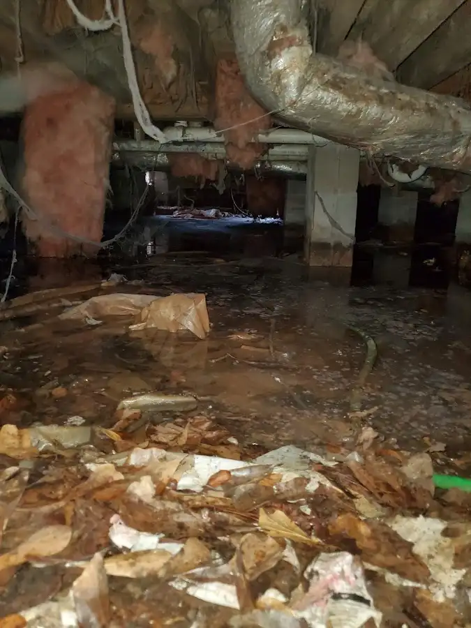 Crawl space flood assessment for Commercial Water Damage Restoration in Norton Shores